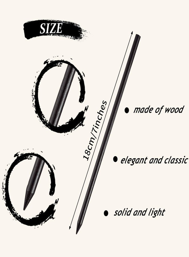 Chuangdi 40 Pcs Black Wood Hair Sticks Chopsticks Vintage Hair Sticks Chinese Pencil Long Hairpins Bun for Hairstyles Decorative Holder Accessories for Women Girls - Image 2